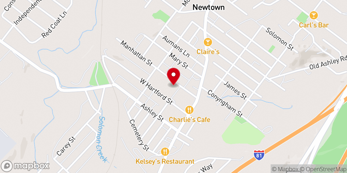 Map showing location of St Leo's Holy Rosary Church