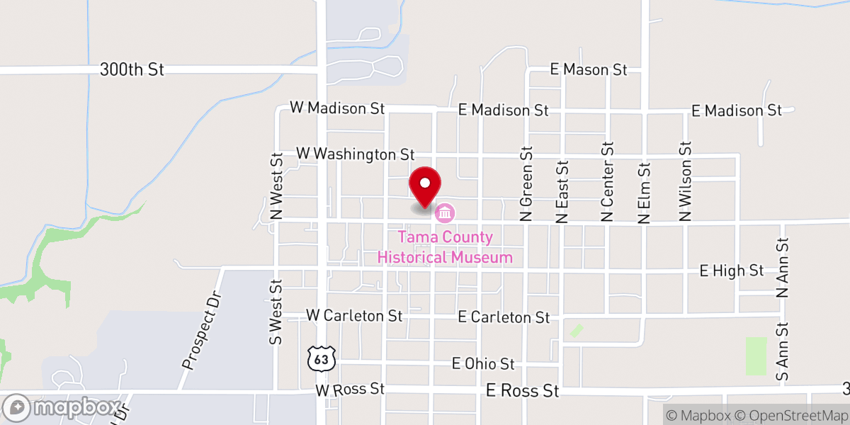 Map showing location of First Presbyterian Church