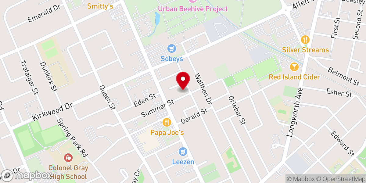 Map showing location of Gospel Hall