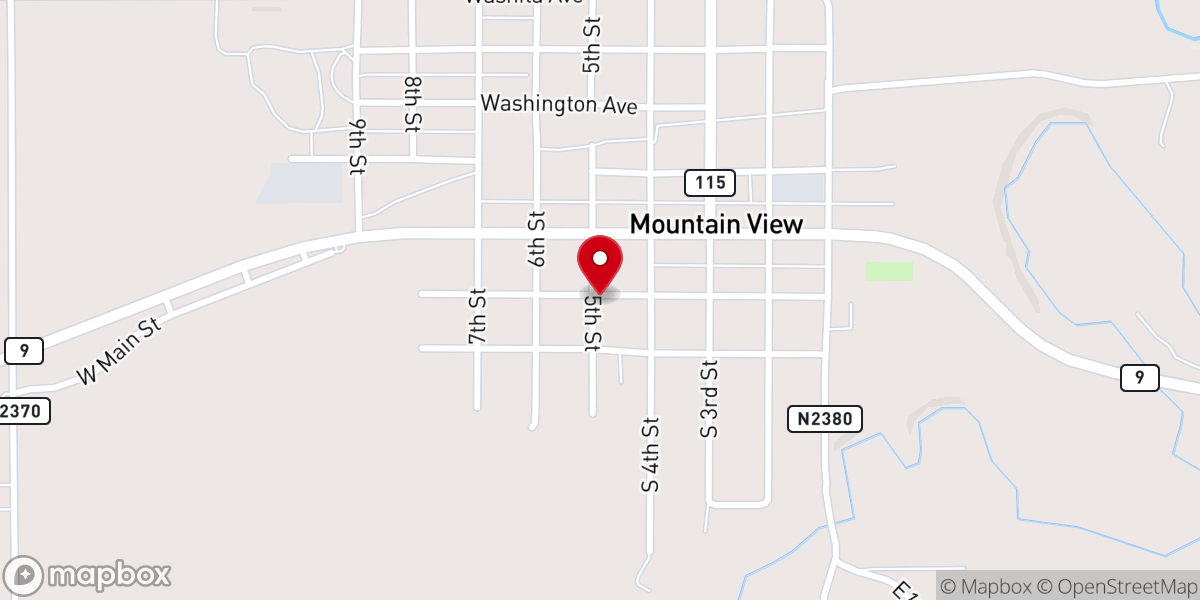 Map showing location of First Baptist Church
