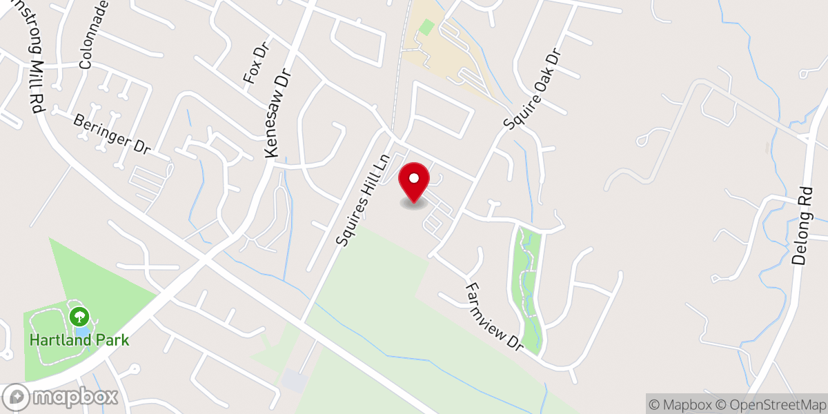 Map showing location of St Elizabeth Ann Seton Church