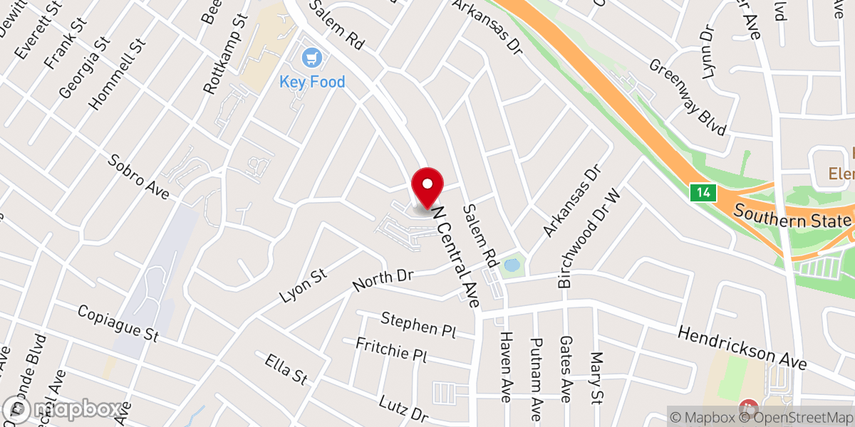 Map showing location of Gateway Christian Center
