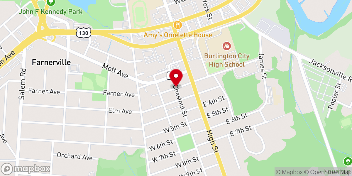 Map showing location of Angela E. Gittens