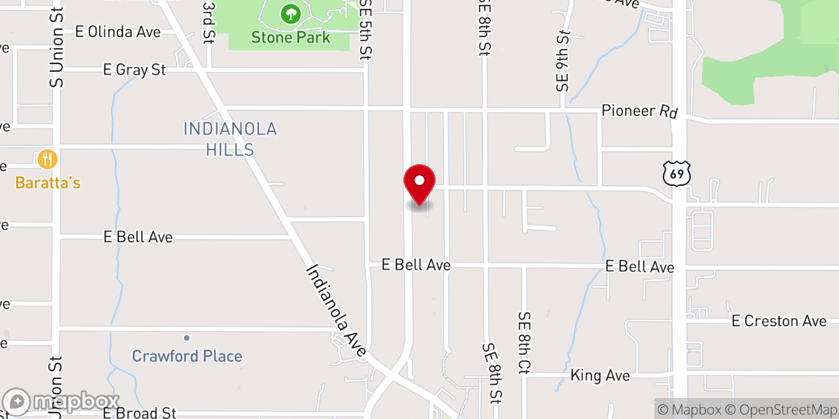 Map showing location of New Life Christian Fellowship