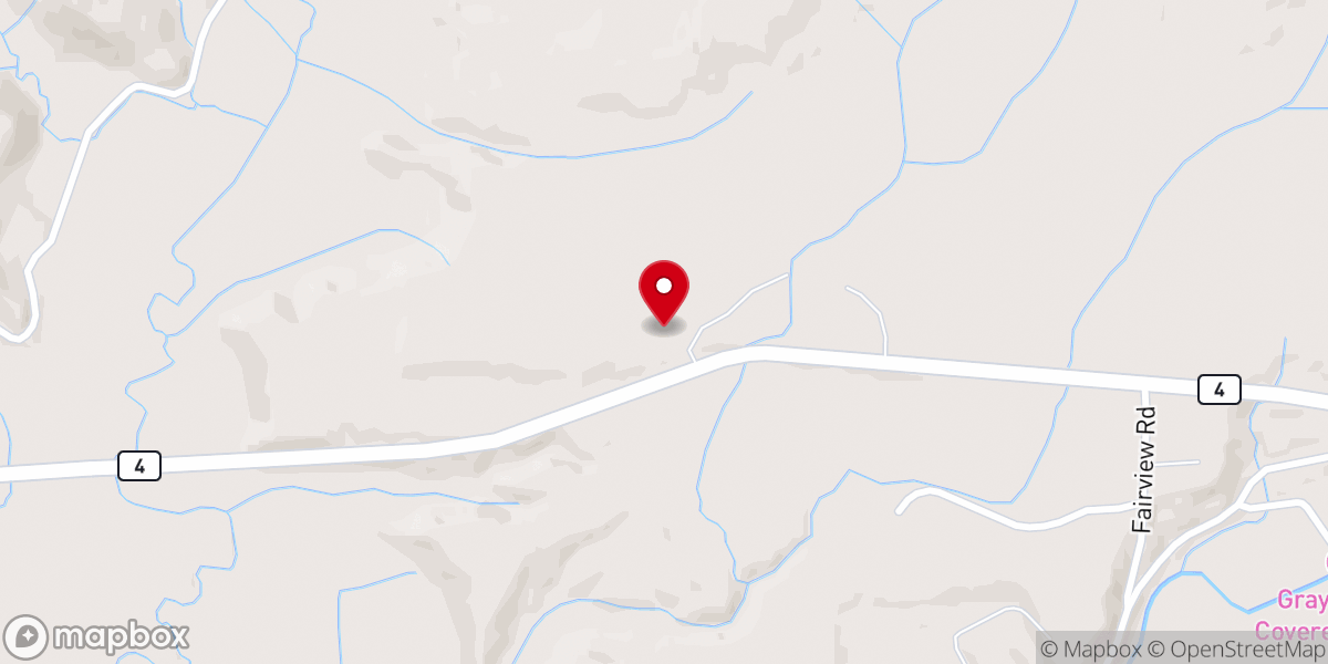 Map showing location of Grays River United Methodist Church