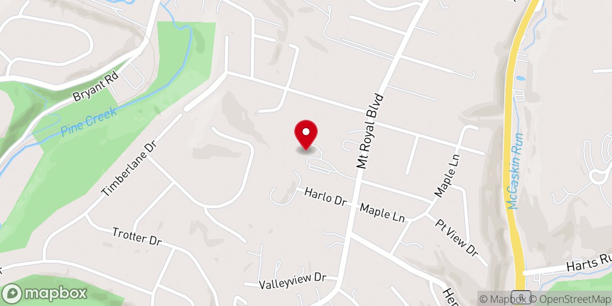 Map showing location of Parkwood United Presbyterian Church