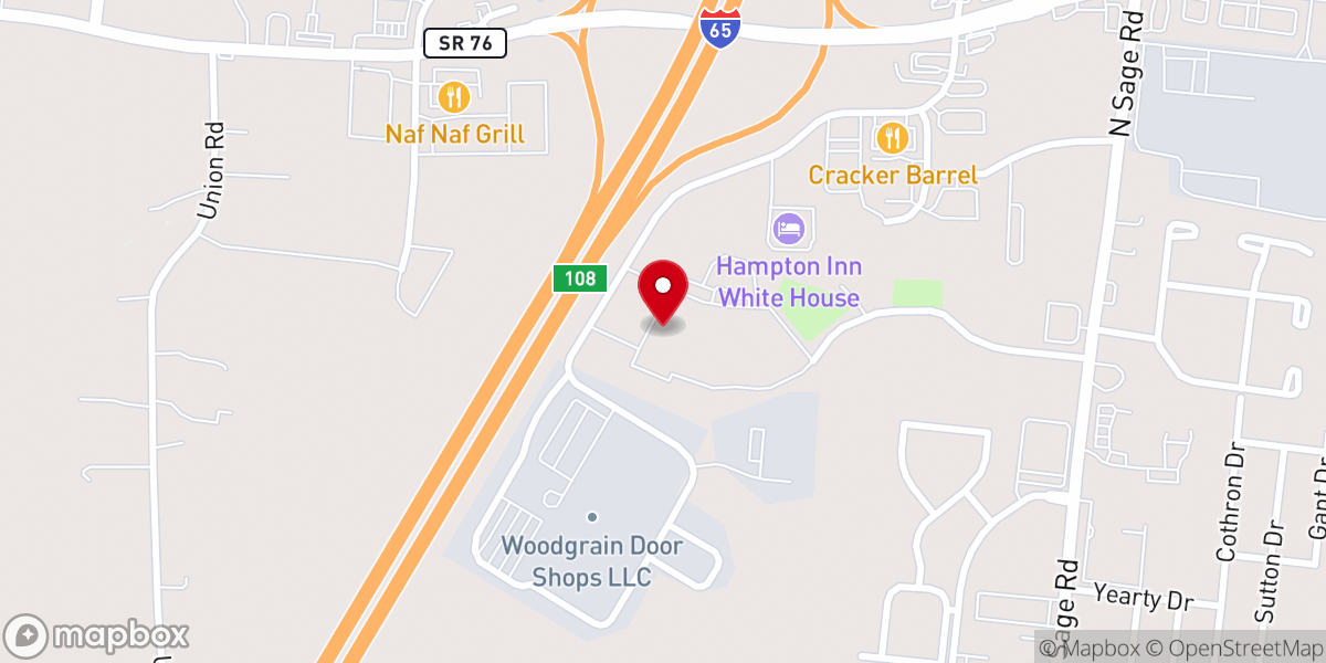 Map showing location of SouthPoint Church