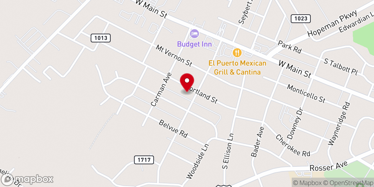 Map showing location of West Waynesboro Church of Christ