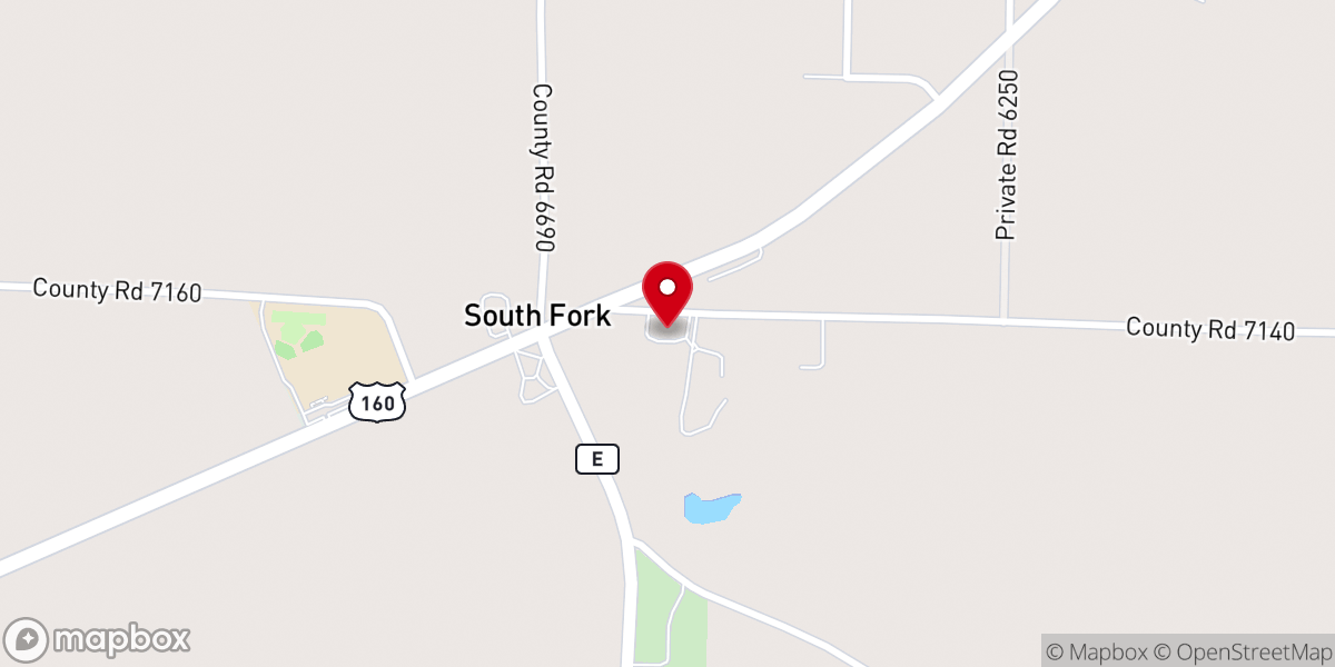 Map showing location of Hill Crest Church