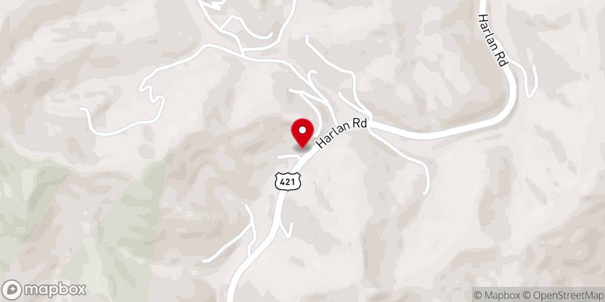 Map showing location of Stinnett Gap Church of God