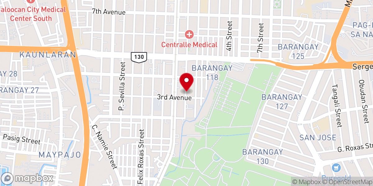 Map showing location of Born Again Christian Church