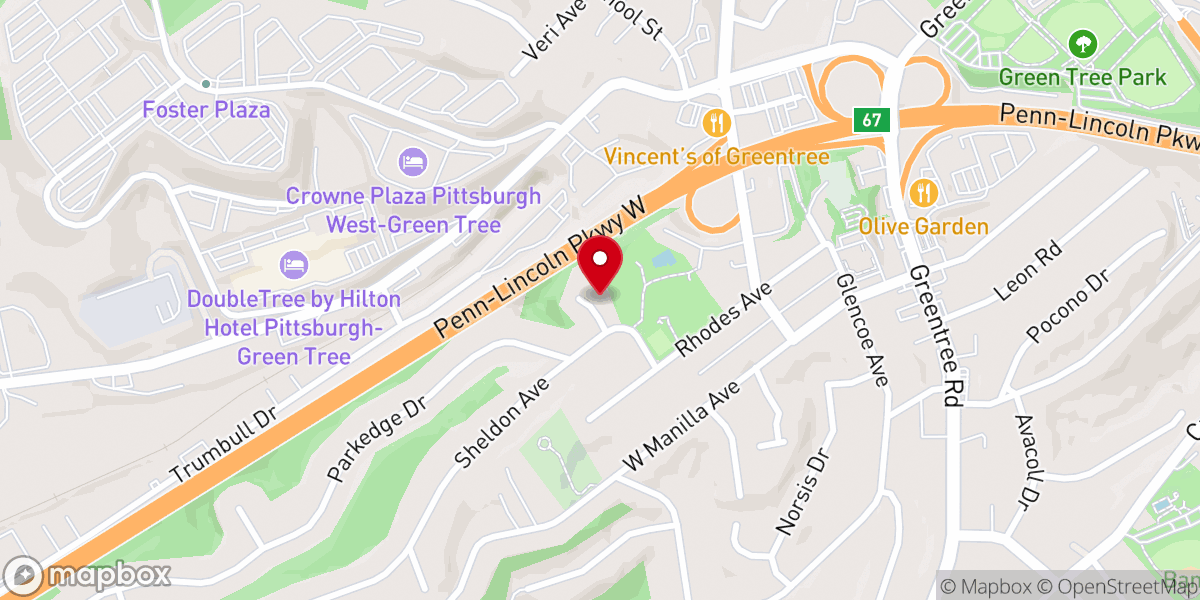 Map showing location of Covenant Community Tabernacle of Pittsburgh