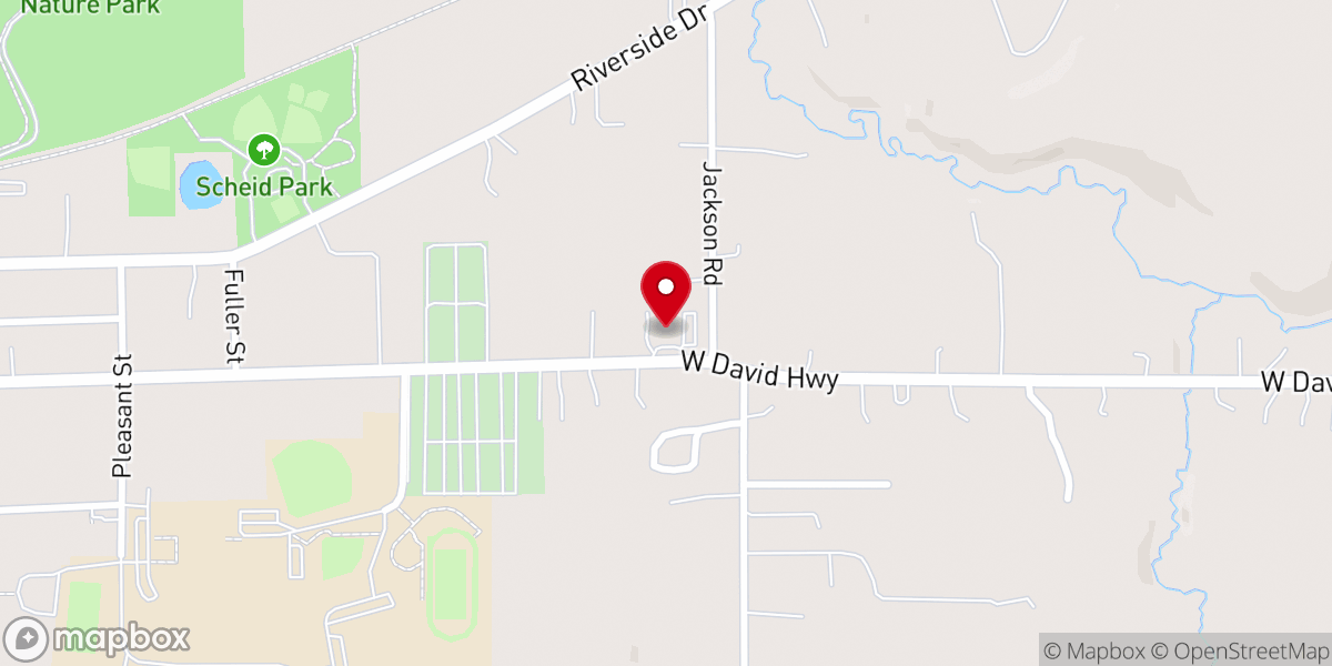 Map showing location of St. Anthony Catholic Church