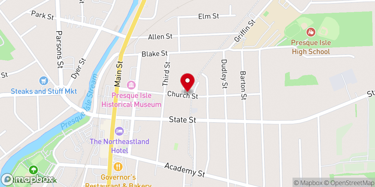 Map showing location of Christ Gospel Church Of Presque Isle