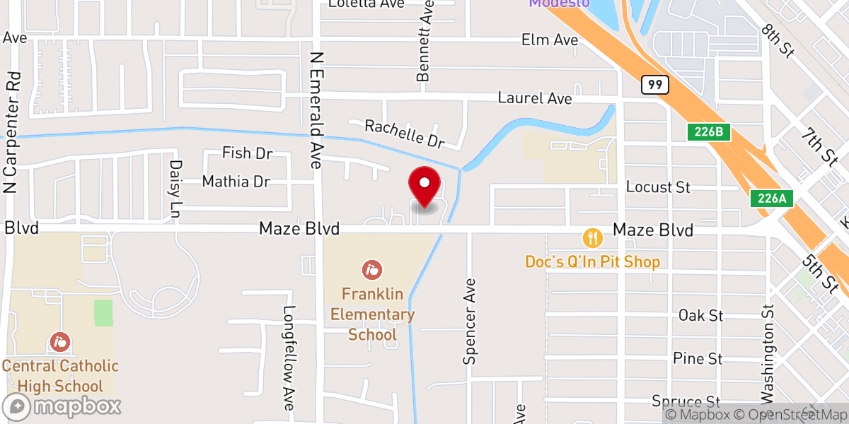 Map showing location of St James Orthodox Church