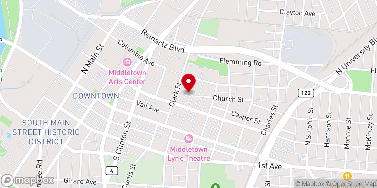Map showing location of Holy Trinity Church