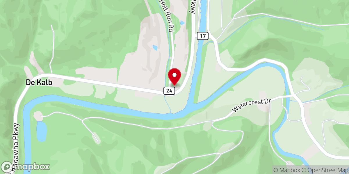 Map showing location of Mount Pisgah Church