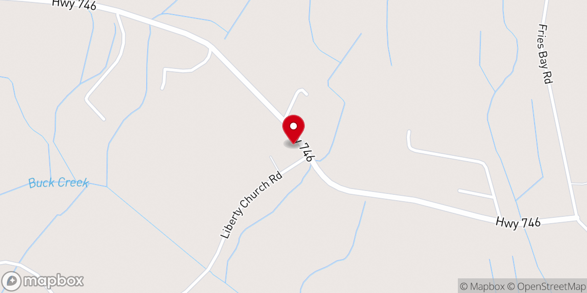 Map showing location of Liberty Temple