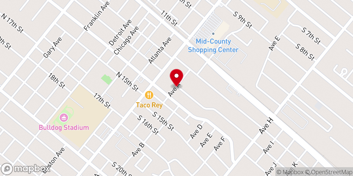 Map showing location of First Methodist Church Nederland