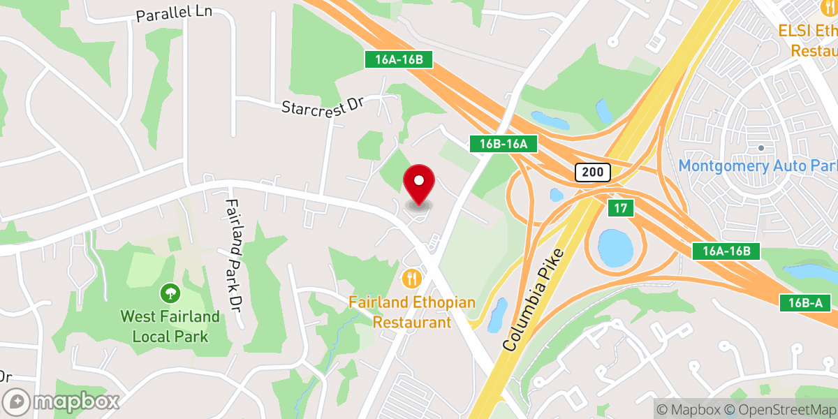 Map showing location of Allen Chapel AME Church Silver Spring