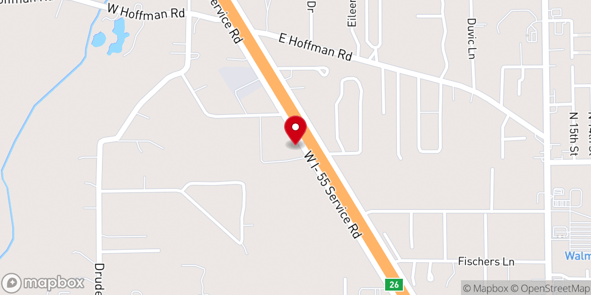 Map showing location of Westside Baptist Church