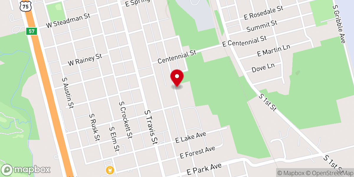 Map showing location of Sherman Full Gospel Holy Temple