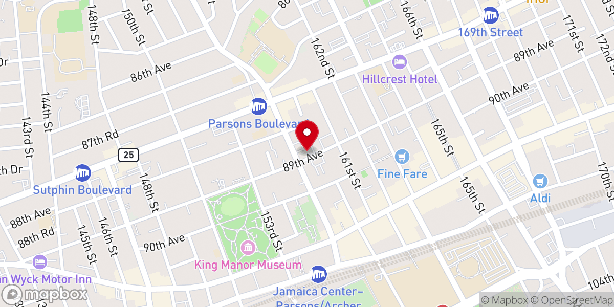 Map showing location of Presentation of the Blessed Virgin Mary Parish