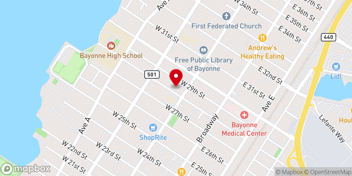 Map showing location of Saint Henry's Roman Catholic Church