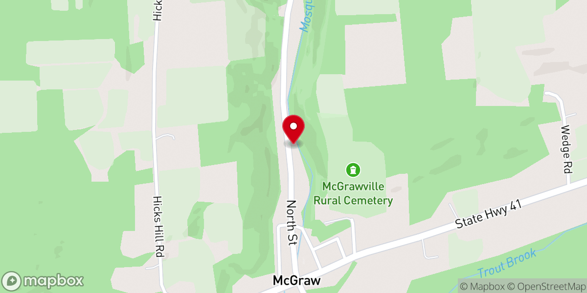 Map showing location of Church of Cortland