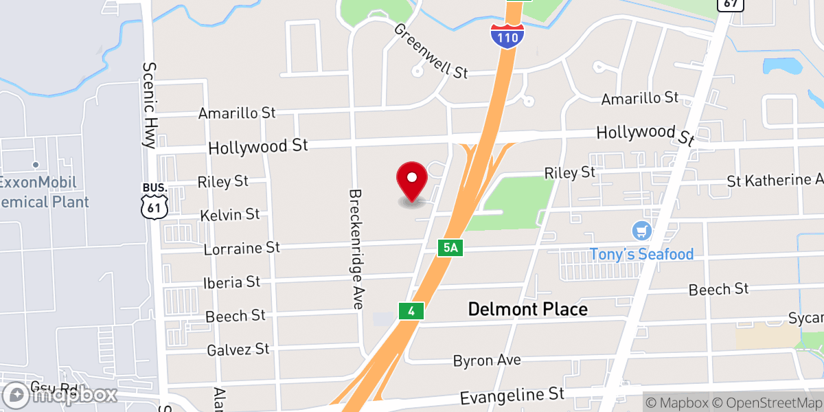 Map showing location of Douglas Avenue Baptist Church