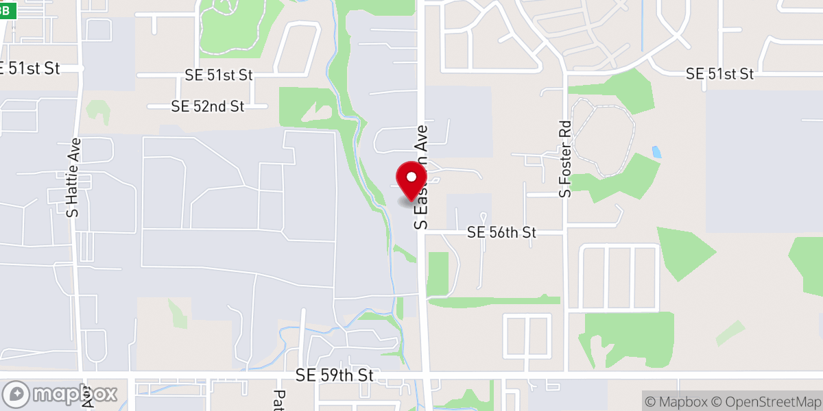 Map showing location of Maranatha Assembly of God Church