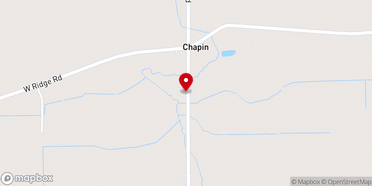 Map showing location of Chapin Methodist Church