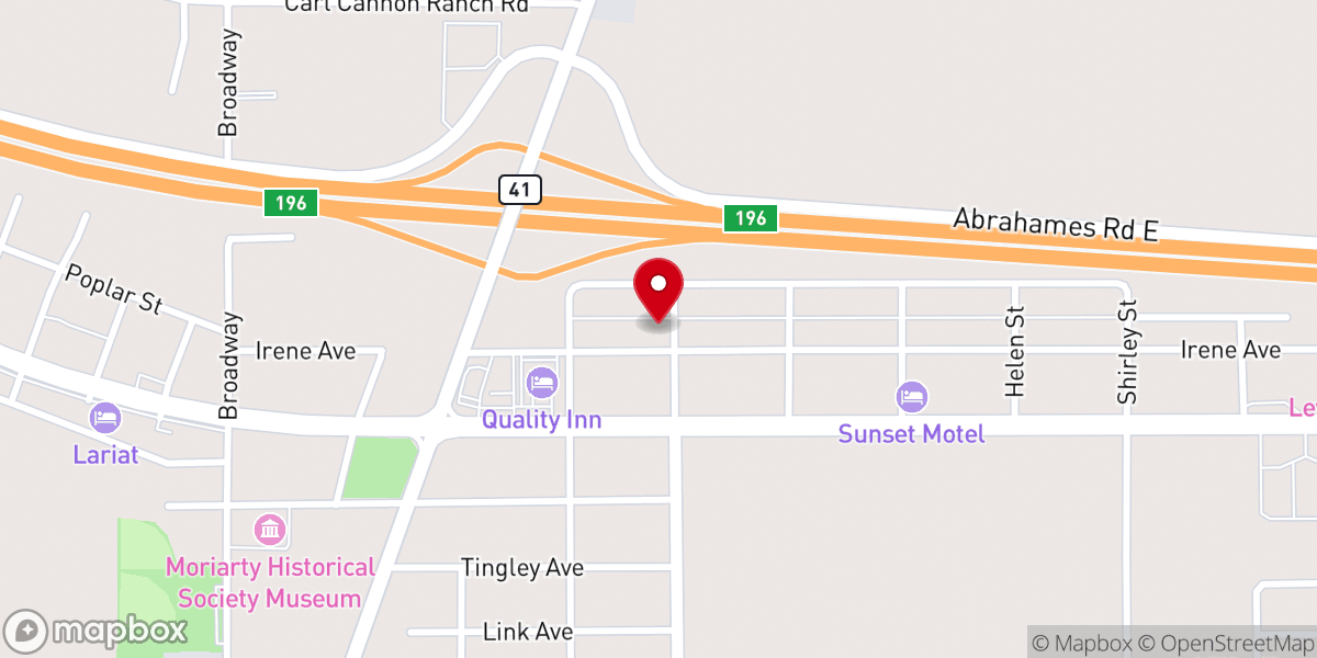 Map showing location of Moriarty Church of Christ