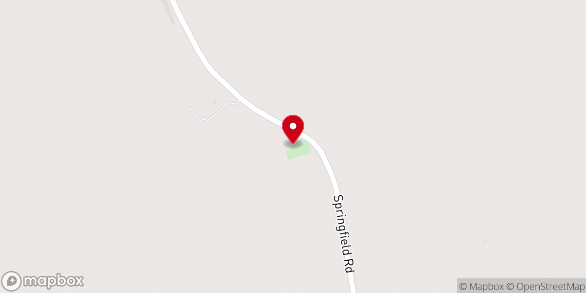Map showing location of Old Springfield Church