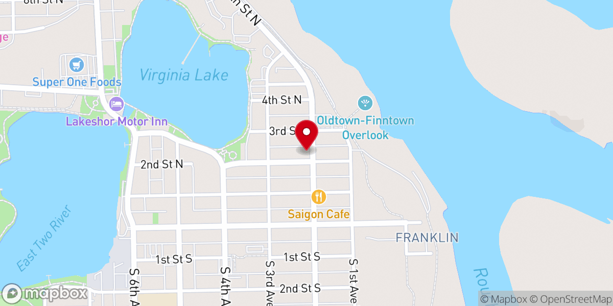 Map showing location of North Star Church