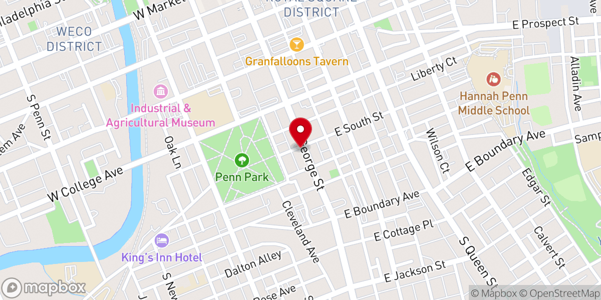 Map showing location of Assembly of Pentecostal Church