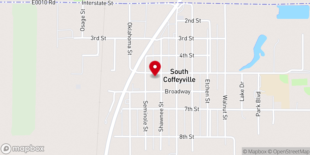 Map showing location of First Baptist Church