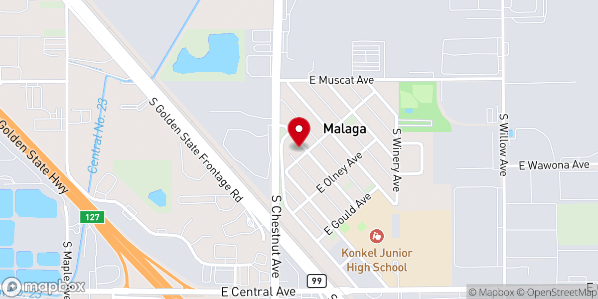 Map showing location of Cristo Rey Catholic Church