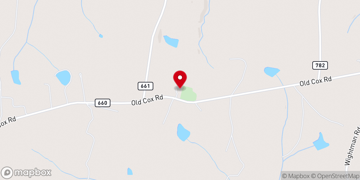 Map showing location of Mt. Horeb Baptist Church