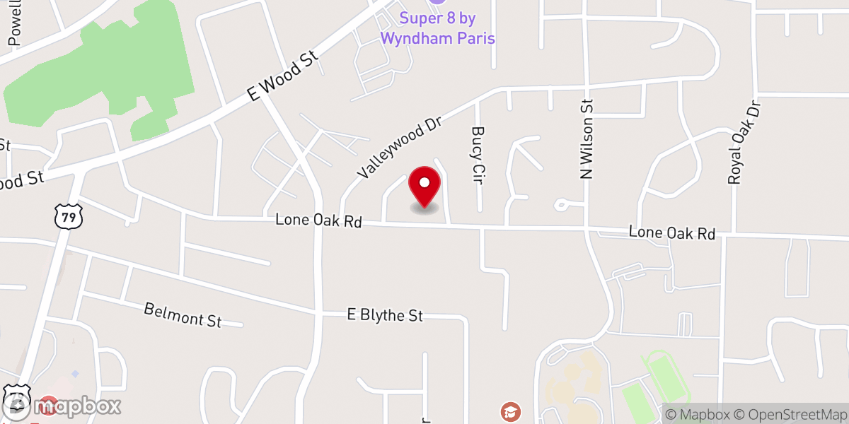 Map showing location of Paris Community of Christ