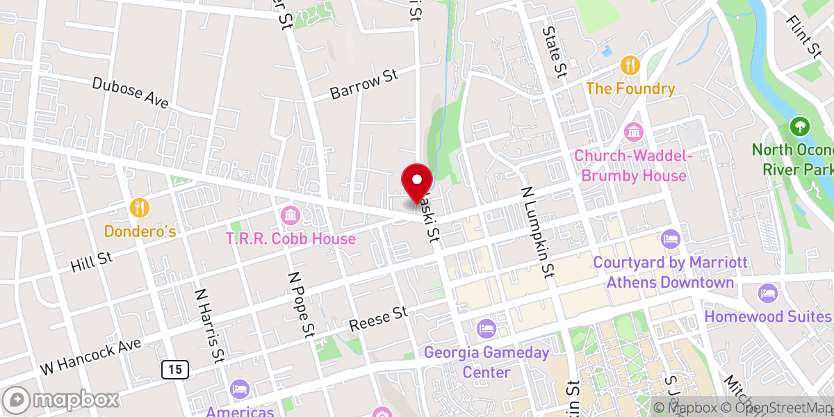 Map showing location of The Chapel Athens