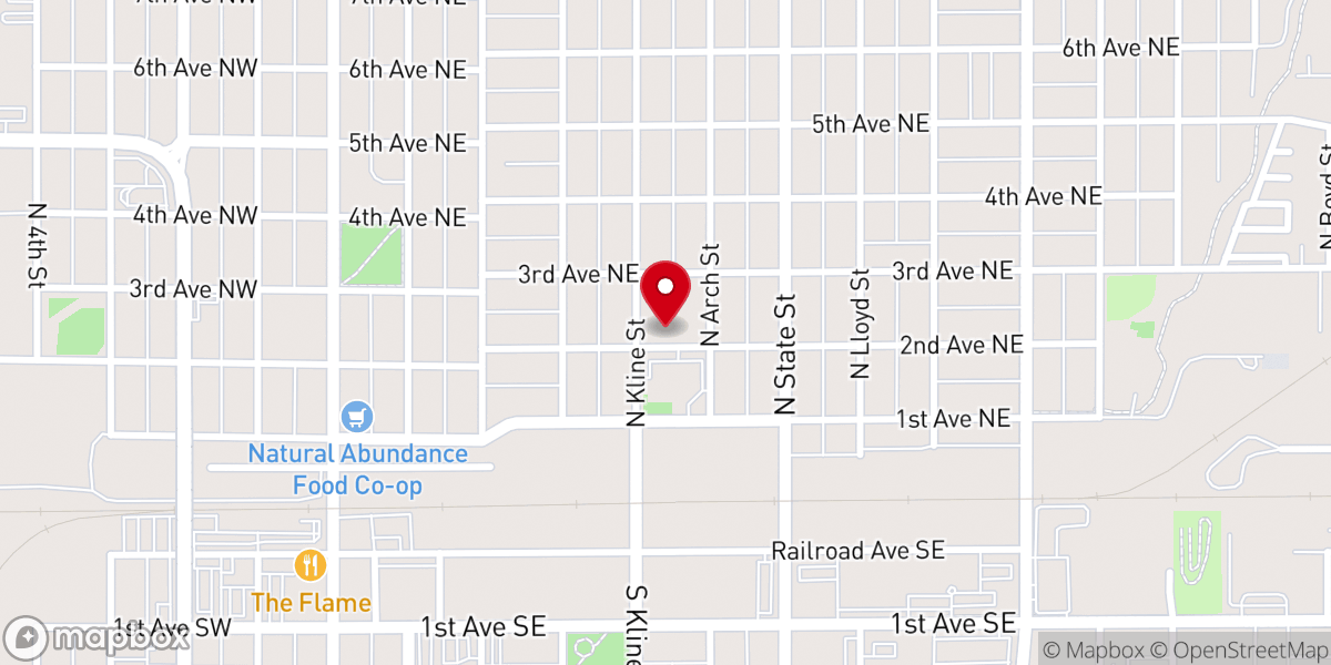 Map showing location of St Mary's Catholic Church
