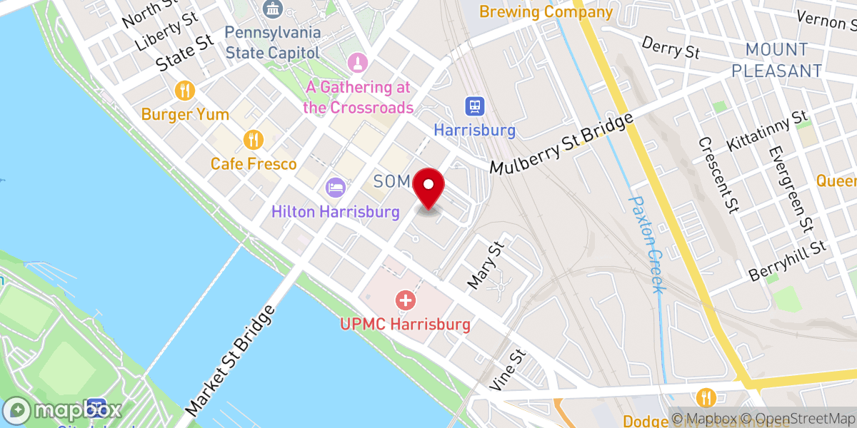 Map showing location of Salem Reformed Church