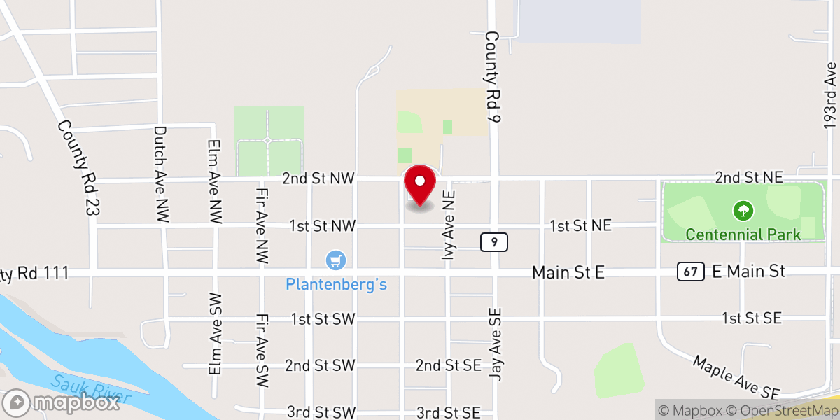 Map showing location of St. Peter and Paul