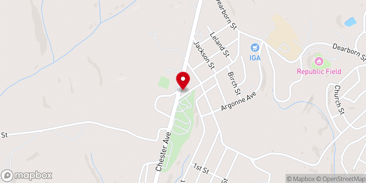 Map showing location of Great Falls Church of God Parsonage