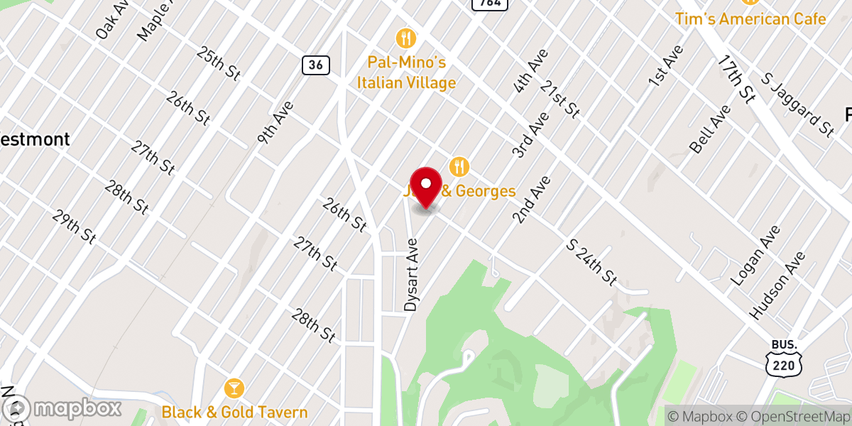 Map showing location of Catalyst Church Altoona