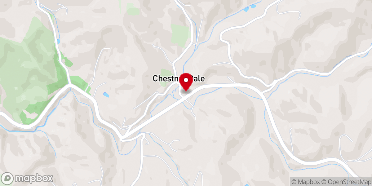 Map showing location of Chestnut Dale Baptist Church