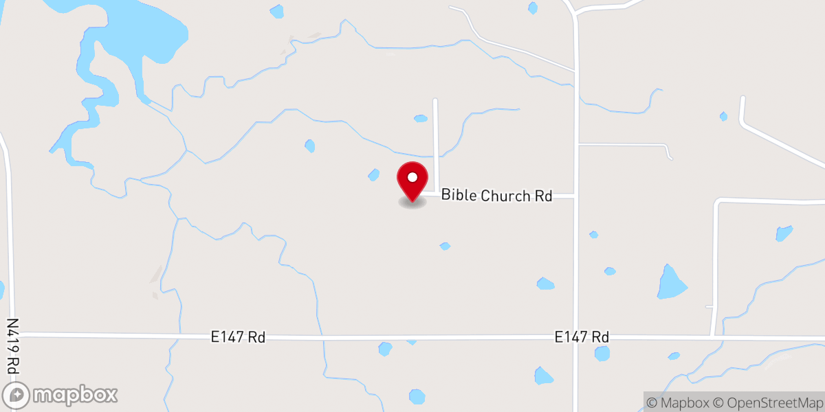 Map showing location of Mount Nebo Church
