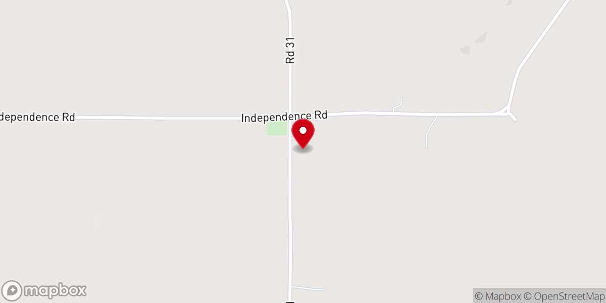 Map showing location of Lone Cherry Church