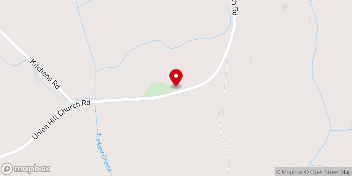Map showing location of Mitchell Zion Baptist Church